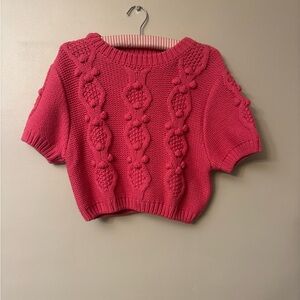 Women's pink Cable Knit Sweater